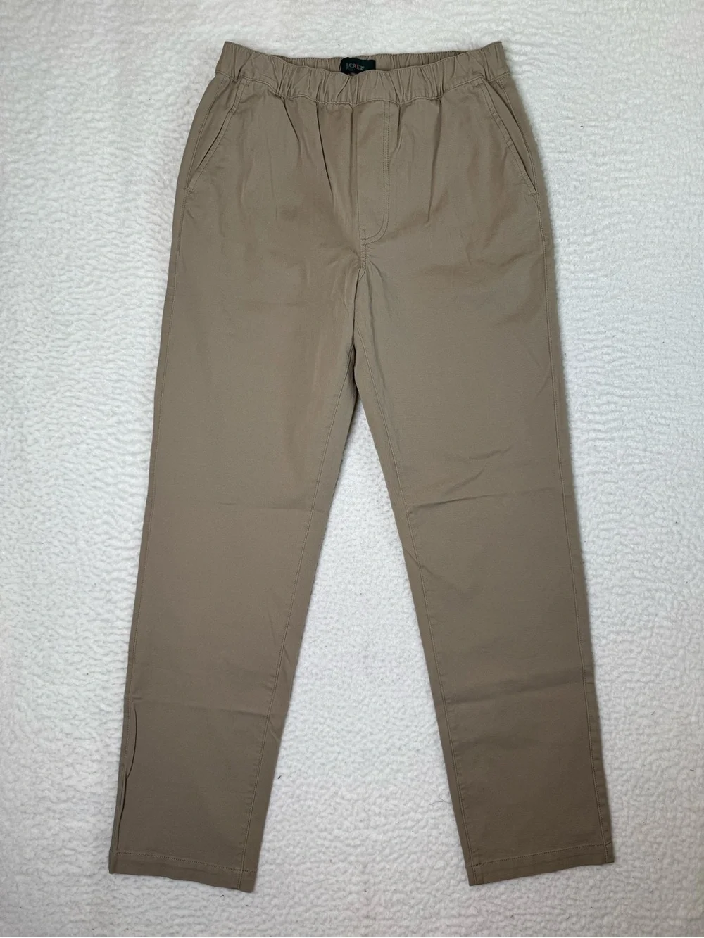 J. Crew Drawstring Pant in Stretch Cotton Blend Pants Khaki Men's Small CK691 - Picture 2 of 12